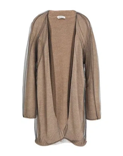 Meimeij Woman Cardigan Light Brown Size 6 Acrylic, Wool, Viscose, Alpaca Wool, Polyamide In Beige