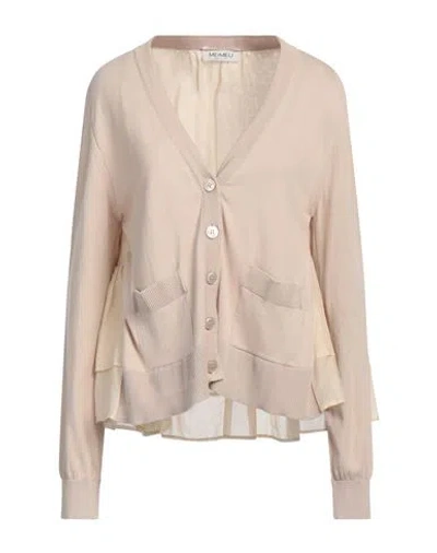 Meimeij Woman Cardigan Sand Size 4 Cotton In Beige