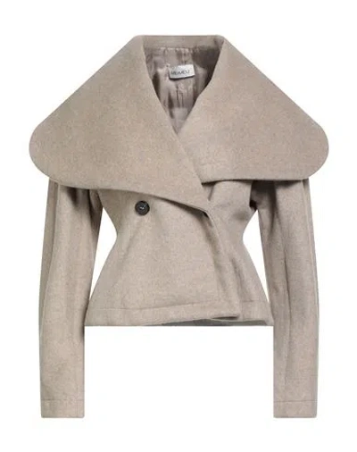 Meimeij Woman Jacket Beige Size 2 Polyester, Cotton In Sand