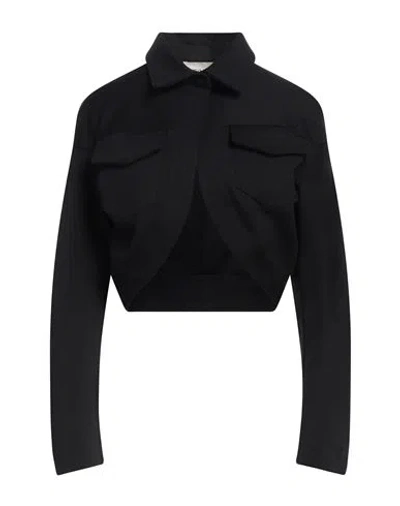 Meimeij Woman Jacket Black Size 4 Viscose, Polyamide, Elastane