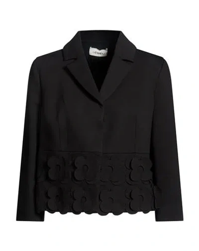Meimeij Woman Jacket Black Size 6 Viscose, Polyamide, Elastane