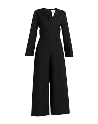 Meimeij Woman Jumpsuit Black Size 8 Polyester, Wool, Elastane, Acetate