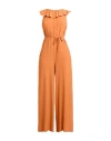 Meimeij Woman Jumpsuit Orange Size 8 Acetate, Silk In Orange