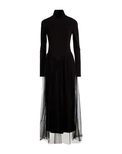 Meimeij Woman Maxi Dress Black Size 4 Acetate, Polyamide, Elastane