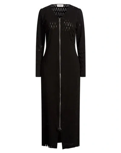 Meimeij Woman Maxi Dress Black Size 4 Viscose, Polyamide, Elastane