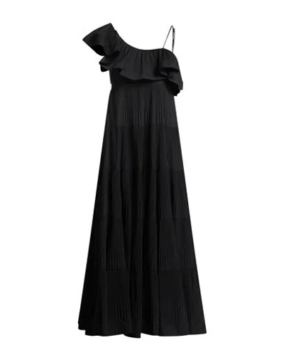 Meimeij Woman Maxi Dress Black Size 6 Polyester, Cotton