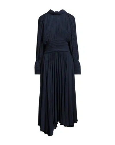Meimeij Woman Maxi Dress Blue Size 6 Polyester