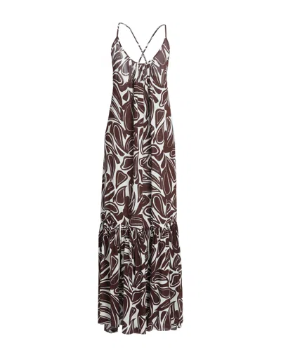 Meimeij Long Dresses In Brown