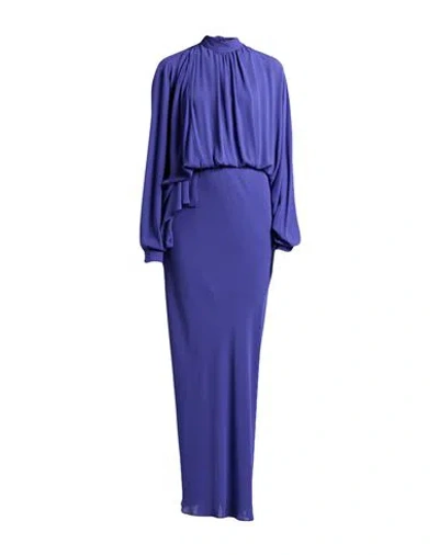 Meimeij Woman Maxi Dress Purple Size 4 Polyester In Blue