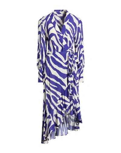 Meimeij Woman Maxi Dress Purple Size 4 Viscose In Blue