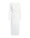 Meimeij Woman Maxi Dress White Size 0 Polyester, Elastane