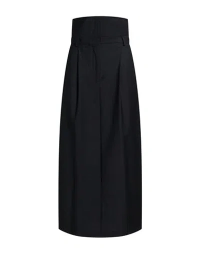 Meimeij Woman Maxi Skirt Black Size 4 Polyester, Wool, Elastane