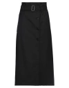 Meimeij Woman Maxi Skirt Black Size 6 Polyester, Wool, Elastane