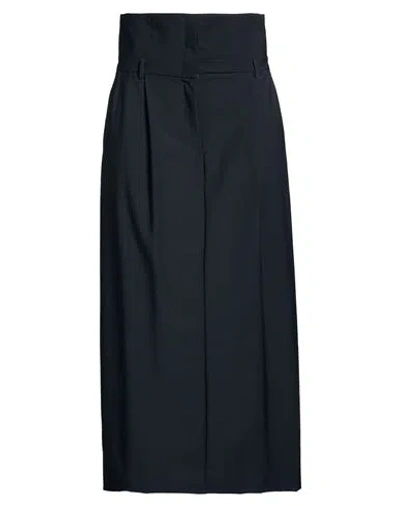 Meimeij Woman Maxi Skirt Midnight Blue Size 4 Polyester, Wool, Elastane