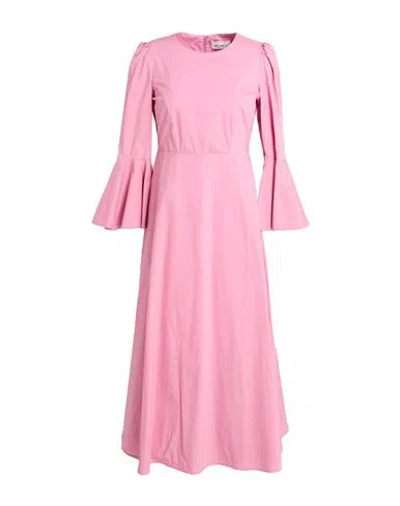 Meimeij Woman Midi Dress Antique Rose Size 2 Cotton In Pink