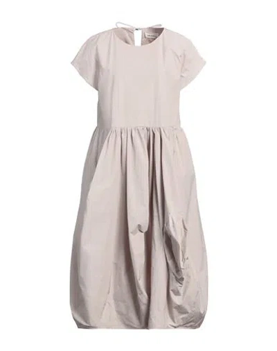 Meimeij Woman Midi Dress Beige Size 8 Polyester, Cotton