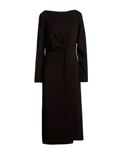 Meimeij Woman Midi Dress Black Size 10 Polyester, Viscose, Elastane