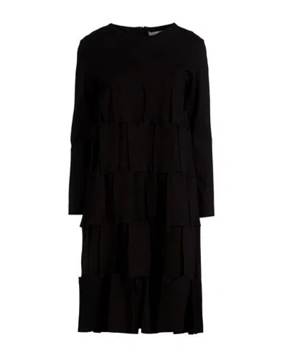 Meimeij Woman Midi Dress Black Size 10 Viscose, Polyamide, Elastane