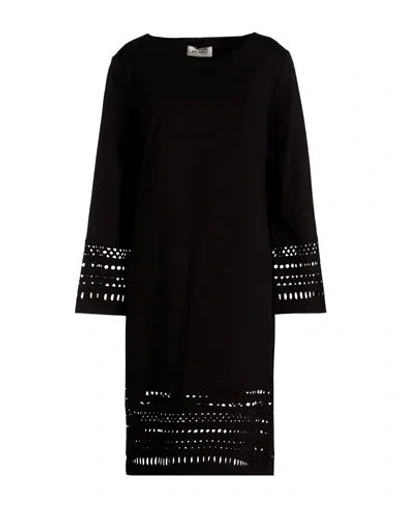 Meimeij Woman Midi Dress Black Size 10 Viscose, Polyamide, Elastane
