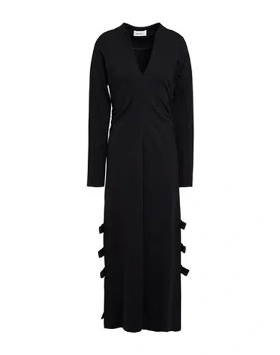 Meimeij Woman Midi Dress Black Size 2 Viscose, Polyamide, Elastane