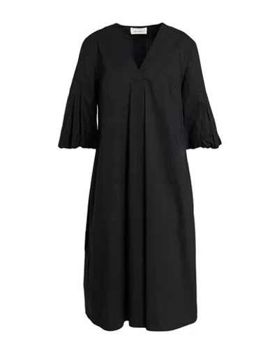 Meimeij Woman Midi Dress Black Size 4 Cotton