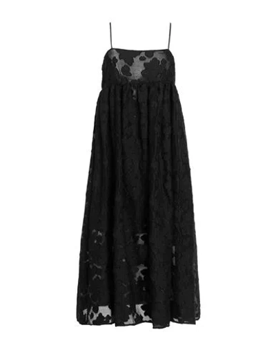 Meimeij Woman Midi Dress Black Size 6 Polyamide, Polyester, Cotton In Black