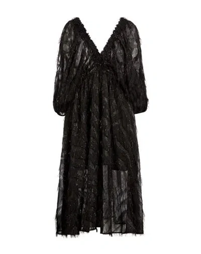 Meimeij Woman Midi Dress Black Size 4 Polyester, Viscose