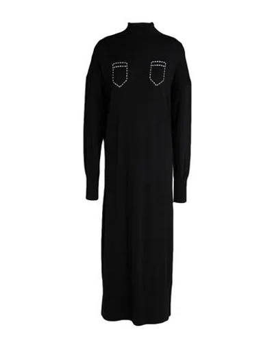 Meimeij Woman Midi Dress Black Size 4 Virgin Wool