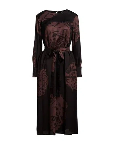 Meimeij Woman Midi Dress Black Size 4 Viscose
