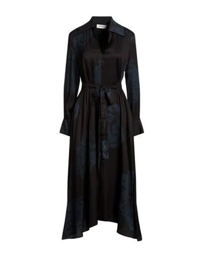 Meimeij Woman Midi Dress Black Size 4 Viscose