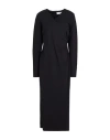 Meimeij Woman Midi Dress Black Size 4 Viscose, Polyamide, Elastane