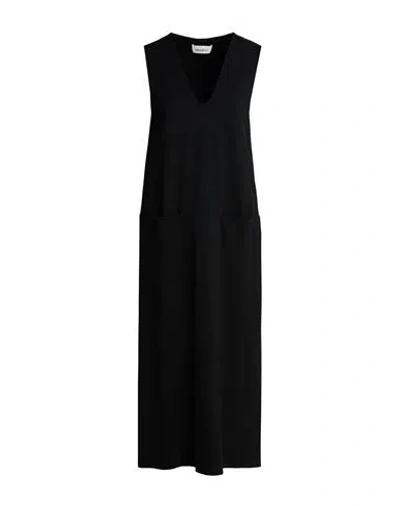 Meimeij Woman Midi Dress Black Size 4 Viscose, Polyamide, Elastane