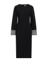 Meimeij Woman Midi Dress Black Size 4 Viscose, Polyamide, Elastane In Black