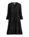 Meimeij Woman Midi Dress Black Size 6 Cotton In Black
