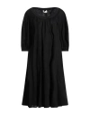 Meimeij Woman Midi Dress Black Size 6 Cotton In Black