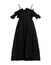 Meimeij Woman Midi Dress Black Size 6 Cotton, Polyamide In Black