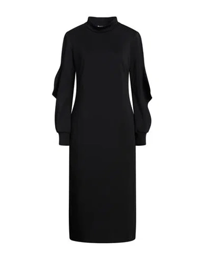 Meimeij Woman Midi Dress Black Size 6 Polyester, Elastane