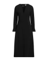 Meimeij Woman Midi Dress Black Size 6 Polyester, Elastane In Black