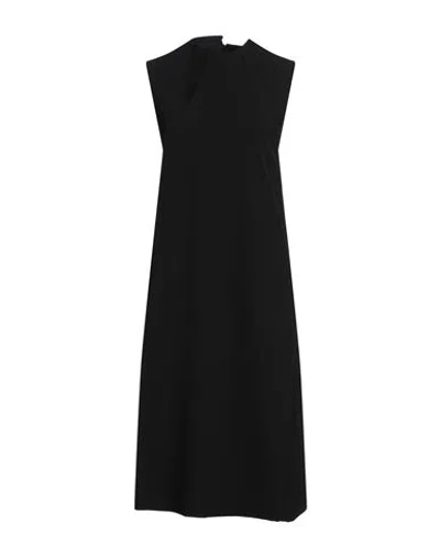 Meimeij Woman Midi Dress Black Size 6 Polyester, Elastane, Acetate