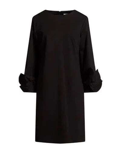 Meimeij Woman Midi Dress Black Size 6 Viscose, Polyamide, Elastane