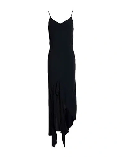 Meimeij Woman Midi Dress Black Size 8 Acetate, Silk