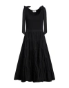 Meimeij Woman Midi Dress Black Size 2 Cotton, Elastane In Black