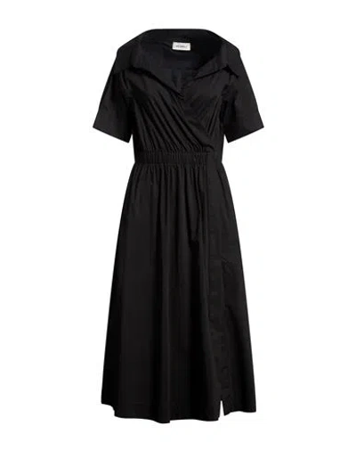 Meimeij Woman Midi Dress Black Size 8 Cotton, Polyamide, Elastane In Blue