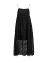 Meimeij Woman Midi Dress Black Size 6 Polyester, Viscose In Black