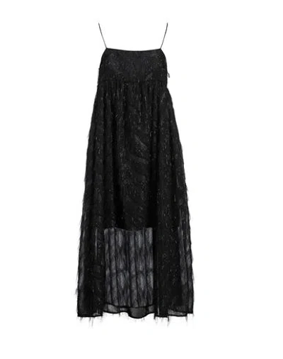 Meimeij Woman Midi Dress Black Size 6 Polyester, Viscose