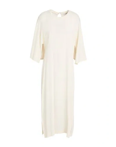 Meimeij Woman Midi Dress Cream Size 10 Acetate, Viscose, Elastane In Neutral