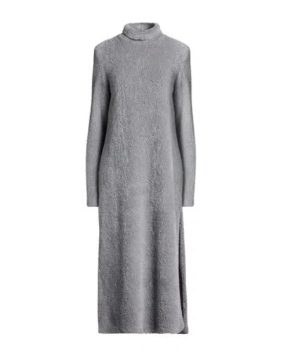Meimeij Woman Midi Dress Grey Size 0 Polyester, Polyacrylic In Gray