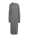 Meimeij Woman Midi Dress Grey Size 4 Wool, Polyamide In Multi