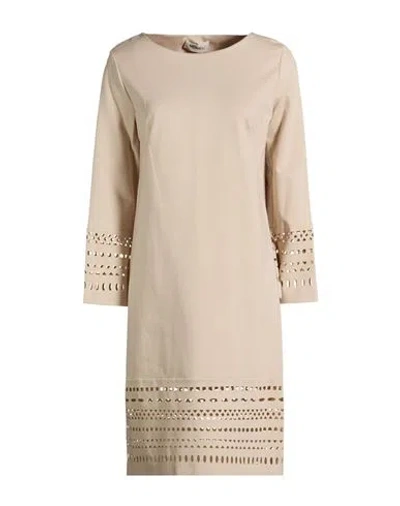 Meimeij Woman Midi Dress Ivory Size 4 Viscose, Polyamide, Elastane In Neutral