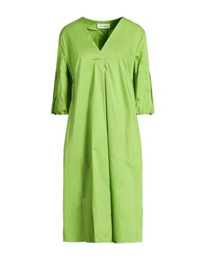 Meimeij Woman Midi Dress Light Green Size 6 Cotton
